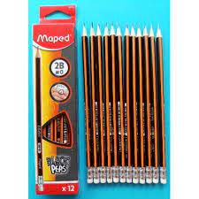 (HCM) Hộp 12 Bút chì gỗ gôm Maped 2B