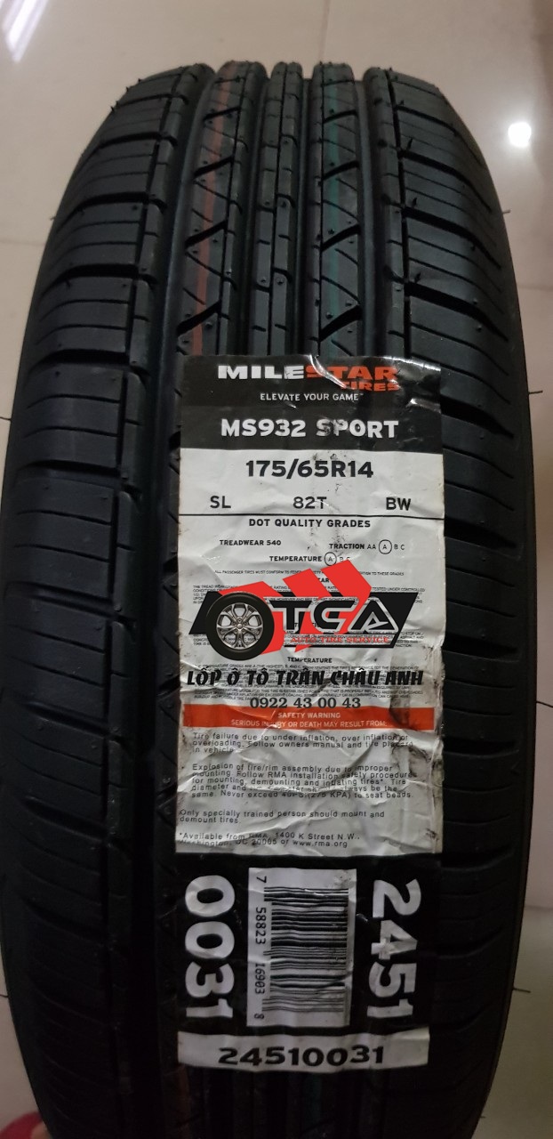 Lốp MILESTAR 185/65R14