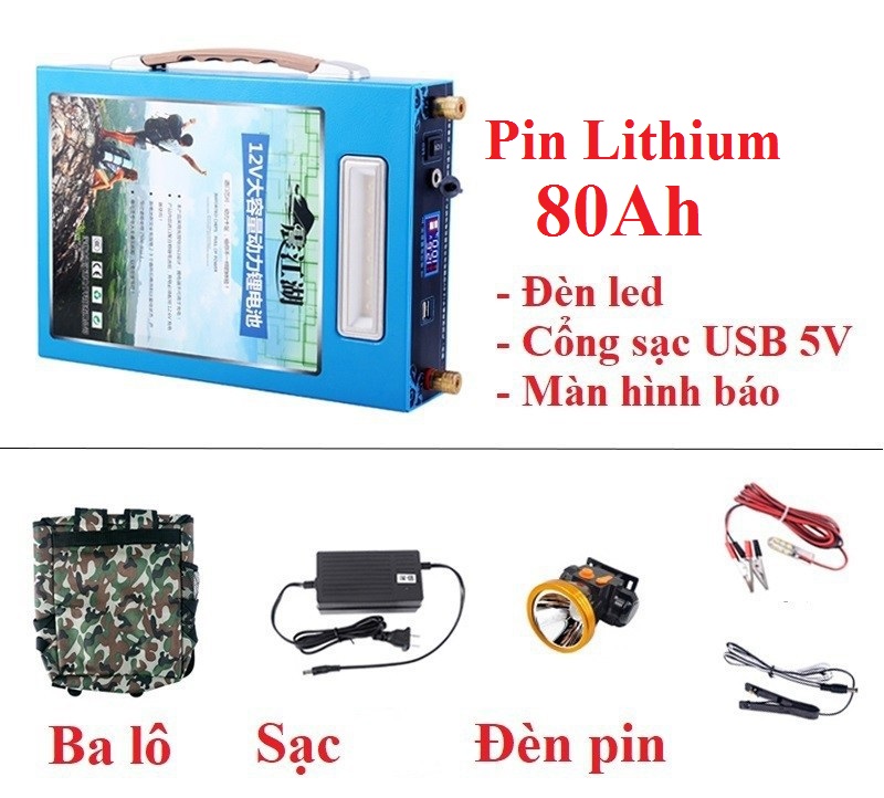 Pin Lithium 12V 80Ah - Pin Lithium 12V 80Ah