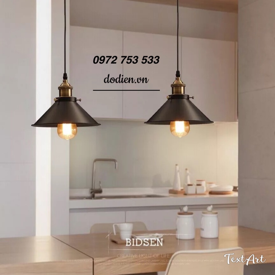 ĐÈN THẢ VINTAGE CHAO ĐĨA SÂU LÒNG DECOR