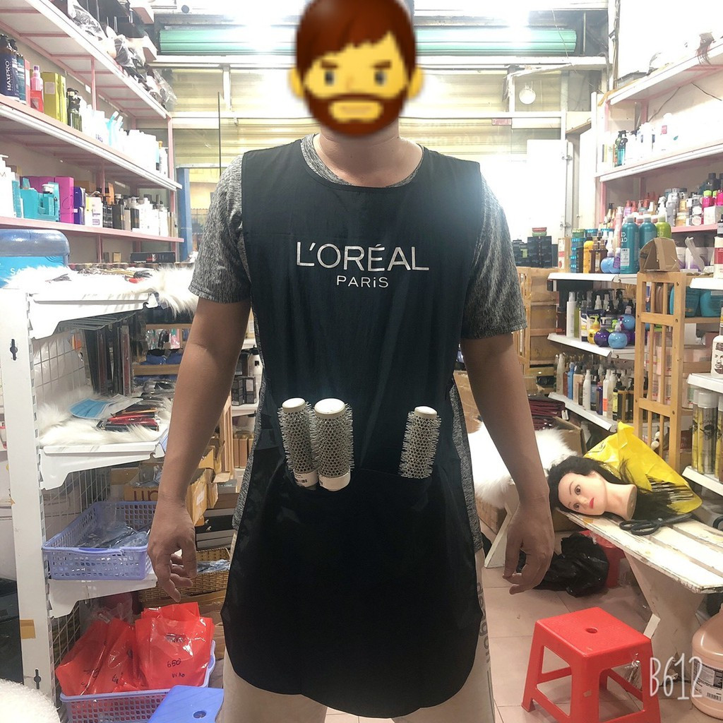 tạp dề ( áo thợ) LOREAL 2 mặt chuyên dụng cho salon tóc