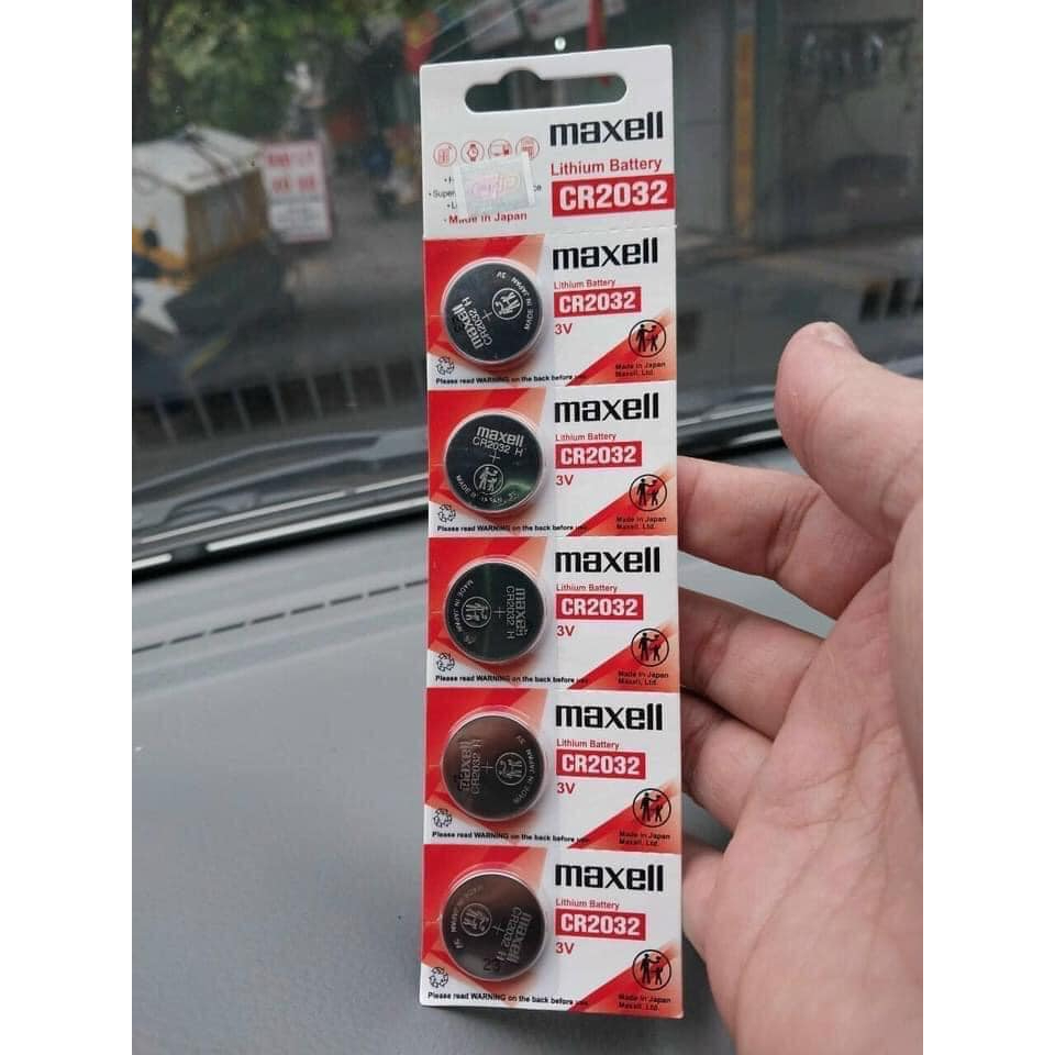 Combo 5 viên pin Cr2032, pin Cmos Maxell lithium 3V