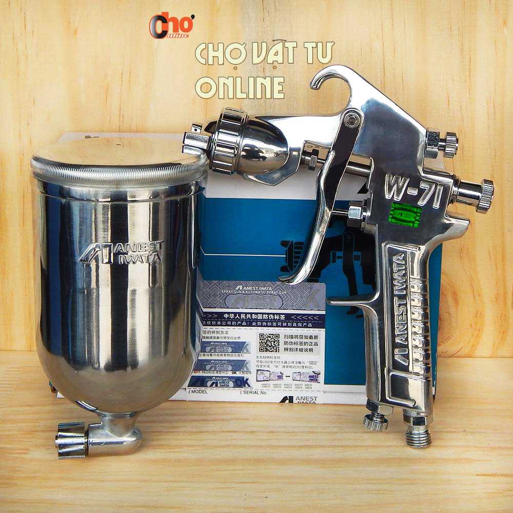 Súng phun sơn Iwata W71 béc phun 1.3mm & 1.5mm - Hàng 1:1 chất lượng