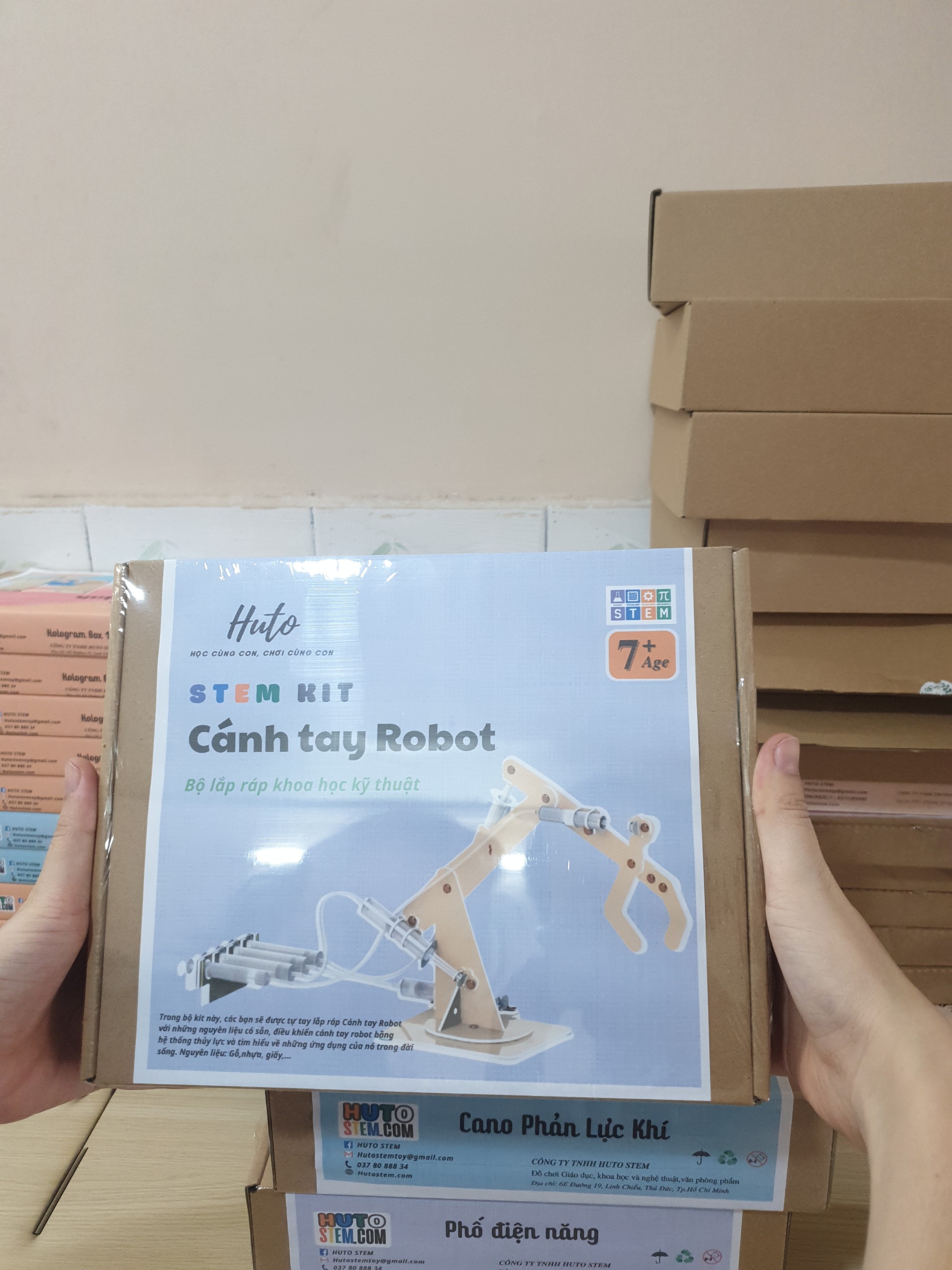 Đồ Chơi Cánh Tay Robot Thuỷ lực, STEM DIY