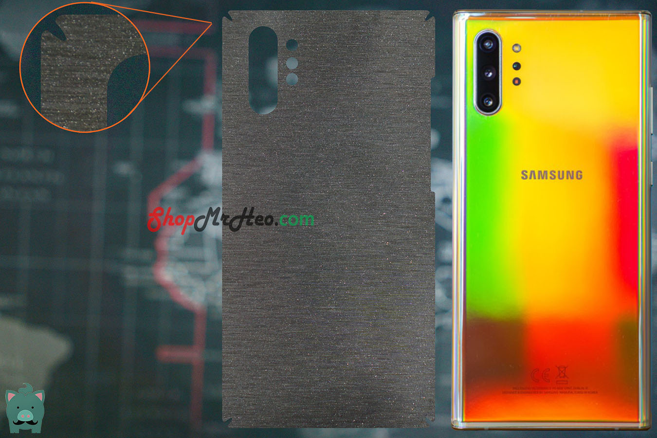 Skin Dán Mặt Sau Lưng Vân Nhôm Samsung Galaxy Note 10 - Note 10 Plus