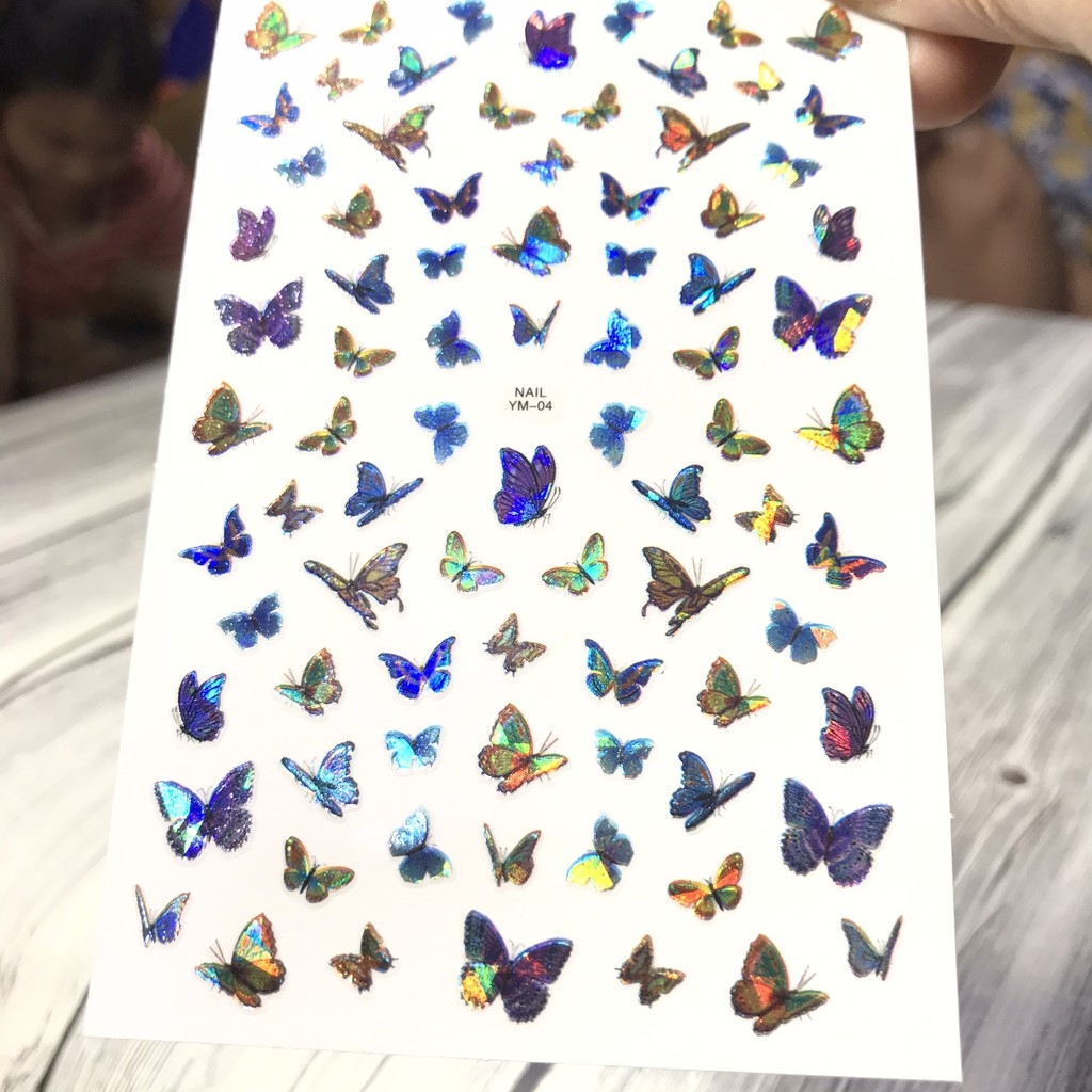 Sticker Bướm Phản Quang Nail - sinailmi