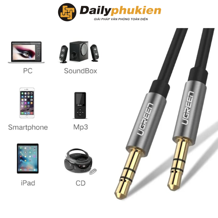 Dây Audio 2 Đầu 3.5Mm 0.5M UGREEN 10732