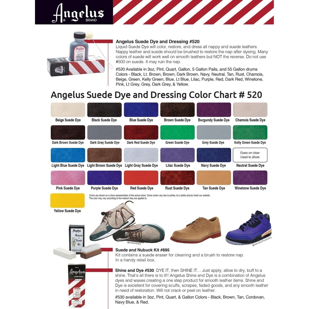 [HCM]Thuốc nhuộm lên da lộn Angelus Suede Dye – 90ml (3Oz)