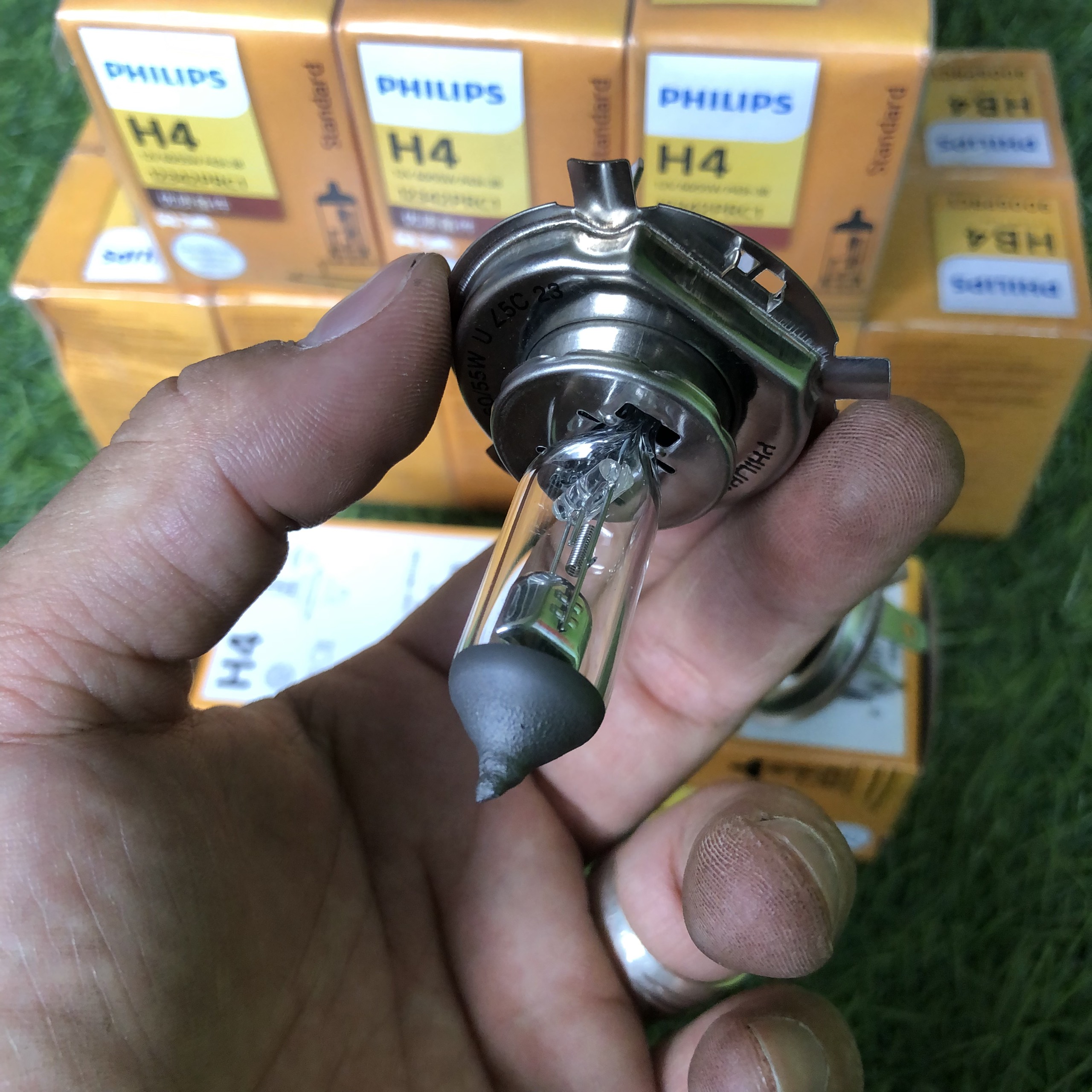 BÓNG ĐÈN PHA COS Ô TÔ CHÂN H4 12V