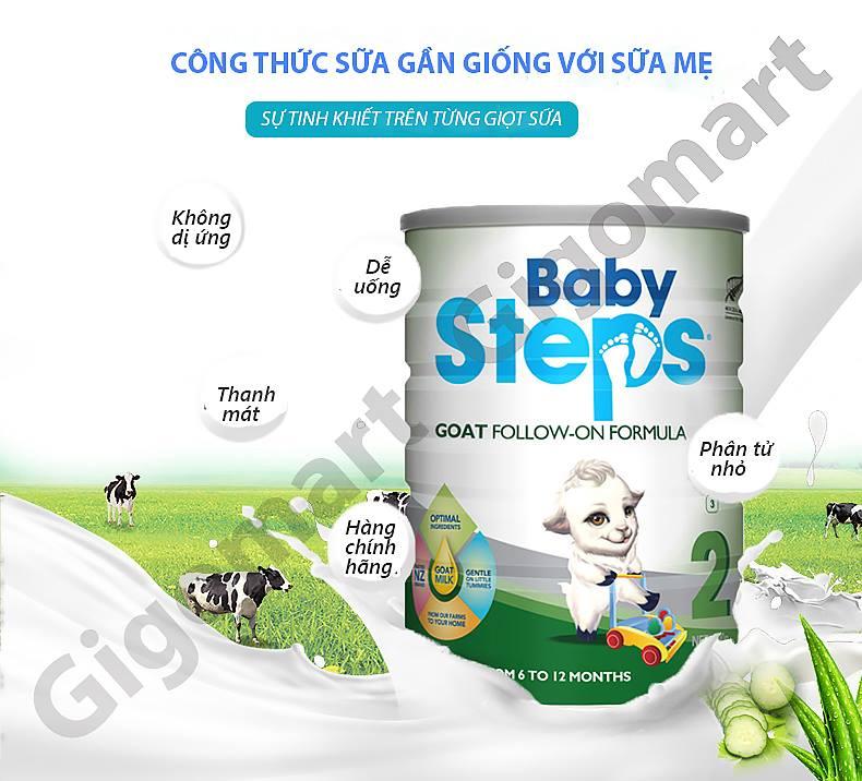 Sữa Baby Steps Số 2 Date Tháng 5/2022