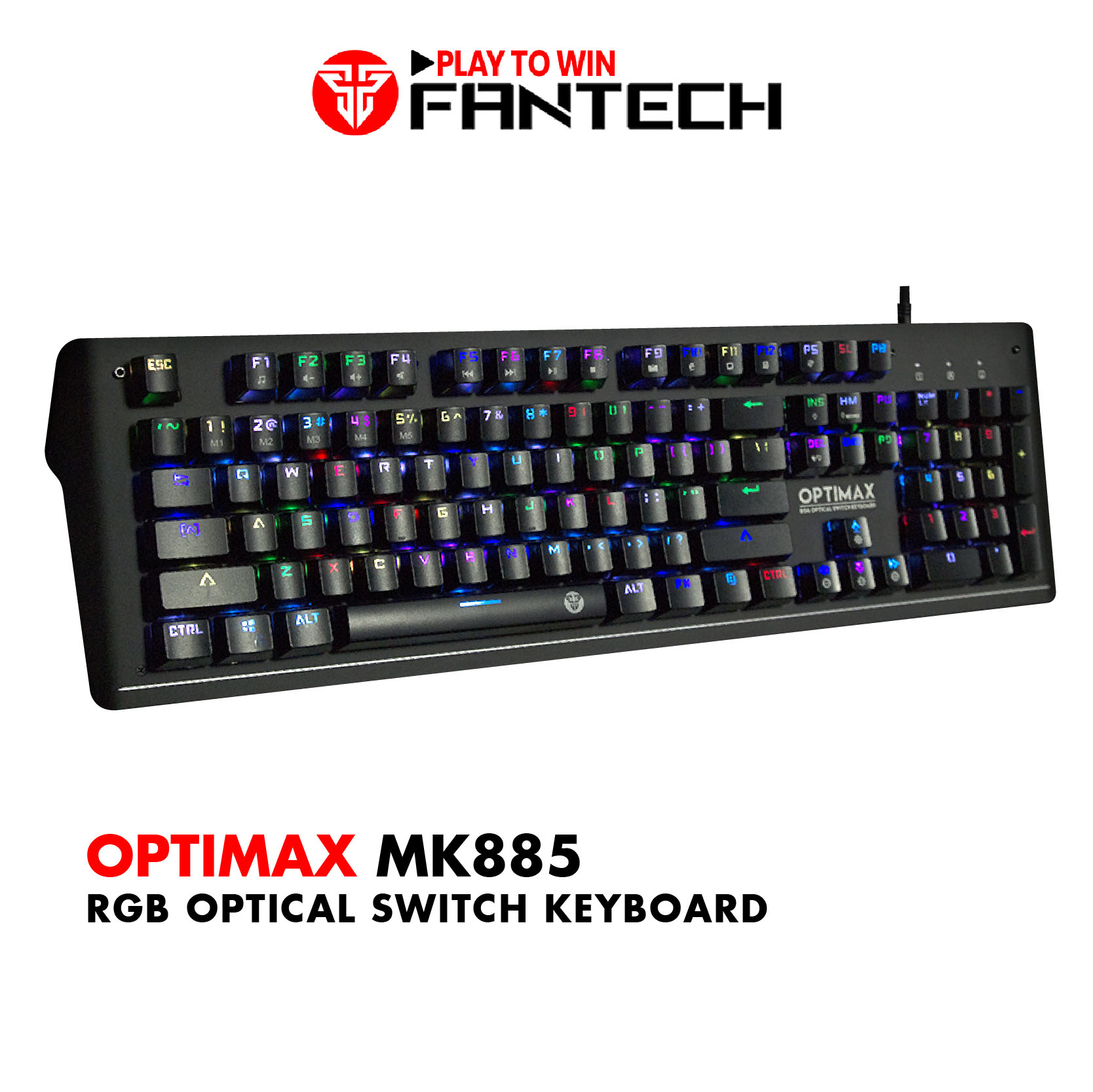Bàn Phím Cơ 940v3 | Top bán chạy Lazada Shopee Sendo Tiki 22 Bàn Phím Cơ Gaming Full-sized Có Dây Fantech MK885 OPTIMAX Outemu Optical Blue Switch LED RGB Full Anti Ghosting Có Phần Mềm Tùy Chỉnh Riêng - Hãng Phân Phối Chính Thức