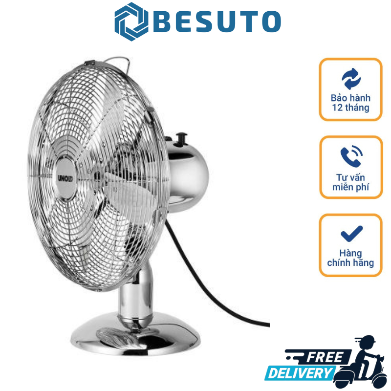 Unold 86830 fan - household fans (Chrome, 220-240V AC, 50 / 60Hz)