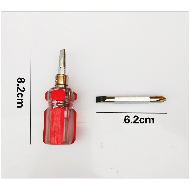 Tua vít mini đúc trong suốt dài 8.2 cm