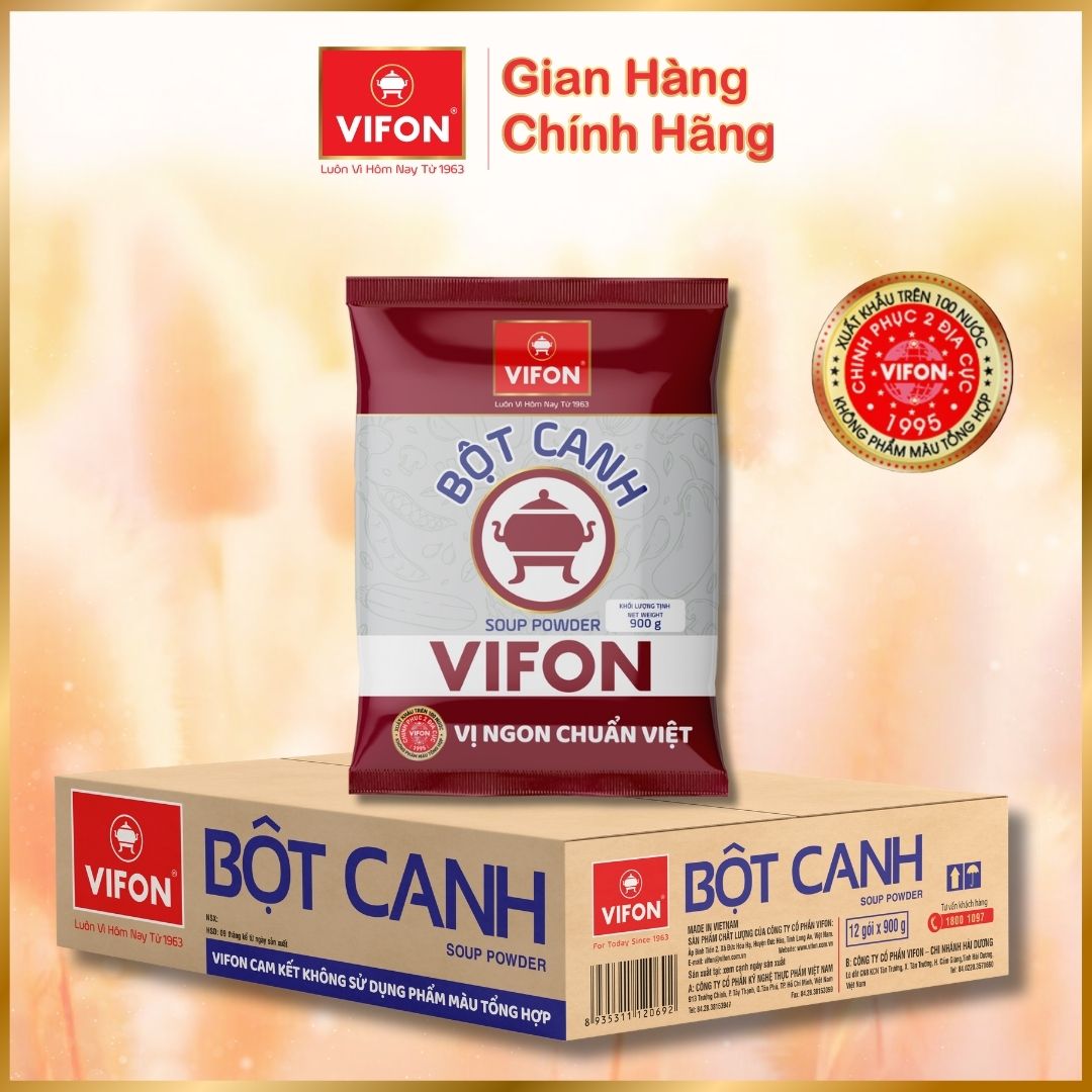 [VOUCHER đến 80K]-Thùng 12 gói Bột Canh 14% VIFON  900gr/gói