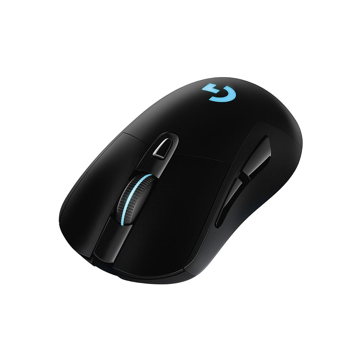 Chuột Gaming không dây Lightspeed RGB Logitech G703 - Cảm biến Hero 25k, nhẹ 95g+10g cân tùy chỉnh,pin 60h,PC/Mac - Hàng Chính Hãng