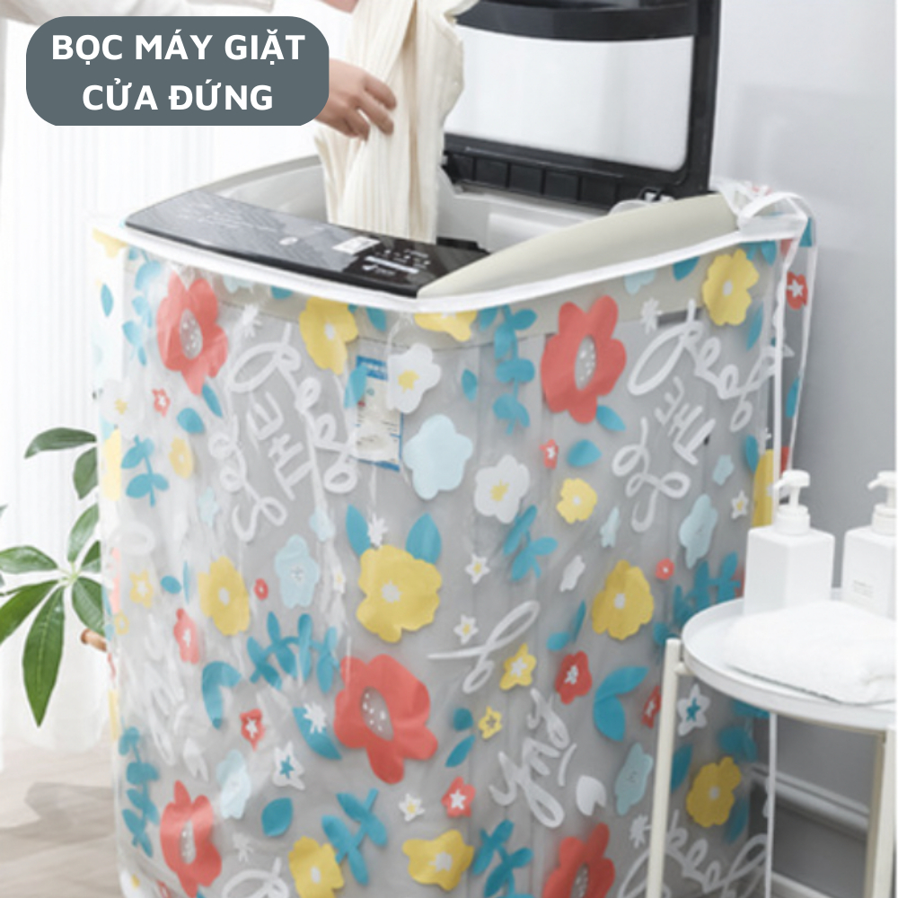 Bọc máy giặt chống thấm bọc máy giặt cửa đứng và máy giặt cửa ngang chống bụi tiện lợi chất liệu PEVA chống thấm nước