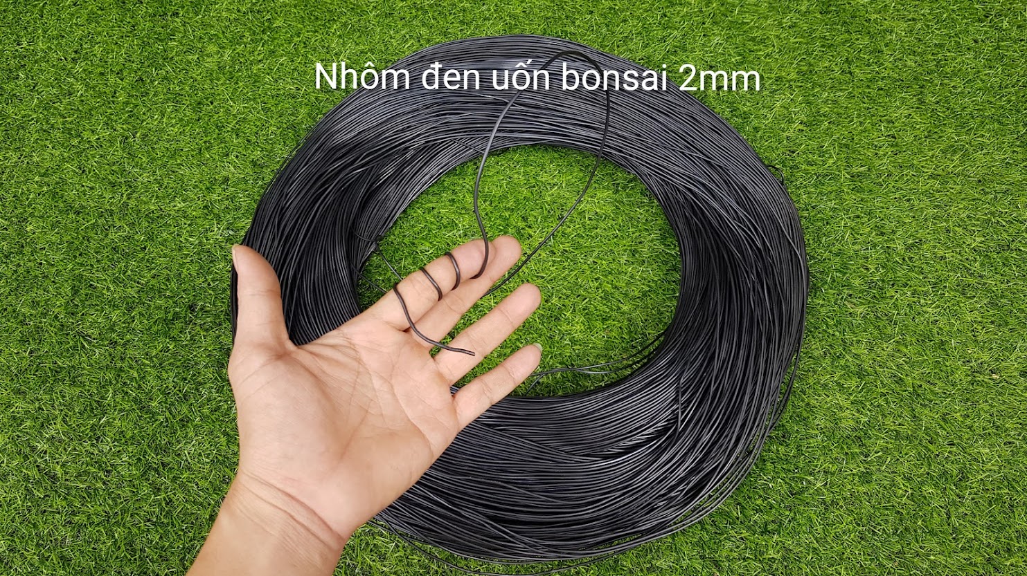 Dây nhôm đen 2mm bó 1kg quấn cây cảnh, uốn bonsai