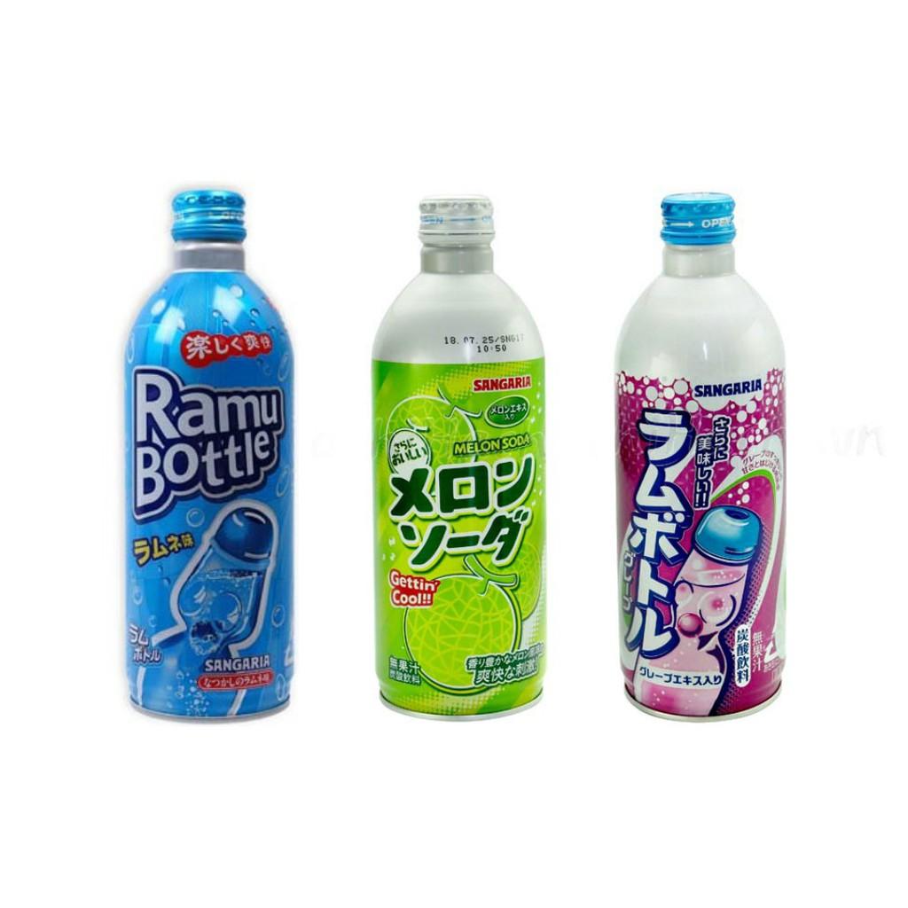 Nước Soda Vị Trái Cây Không Đường Siêu Ngon Sangaria 500ml (Product From Japan)