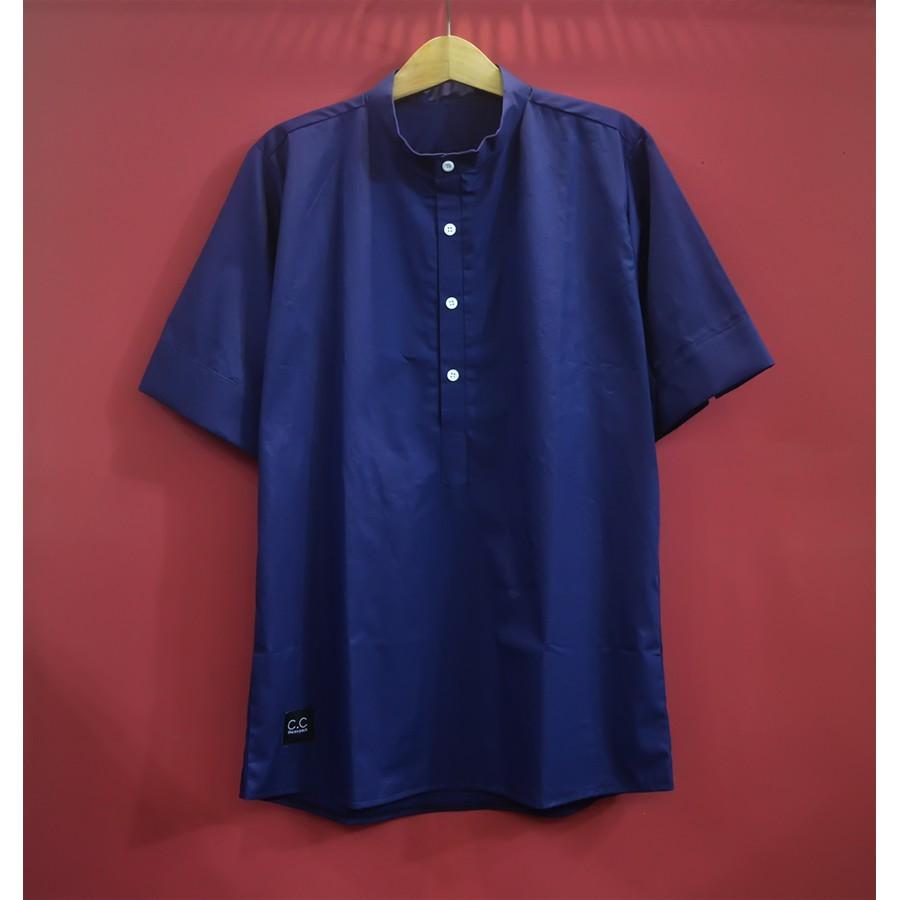 Áo Sơ mi Tay lửng cổ trụ Unisex
