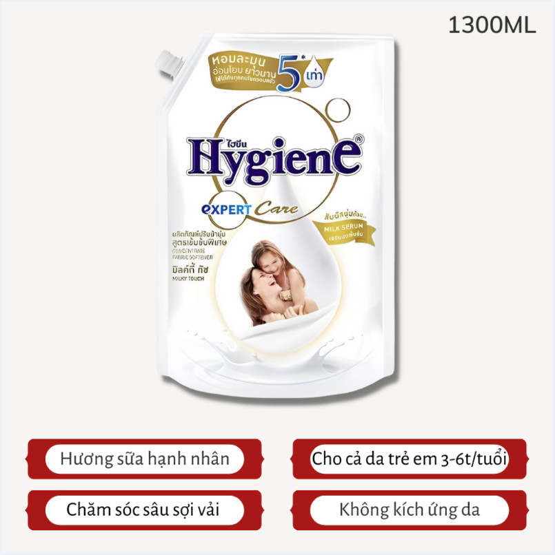 Nước xả vải hygiene Thái lan túi 1150ml nhập khẩu chính ngạch, Nước Xả Vải Đậm Đặc Hygiene Expert Care Hương Hoa Mẫu Đơn Thái Lan./