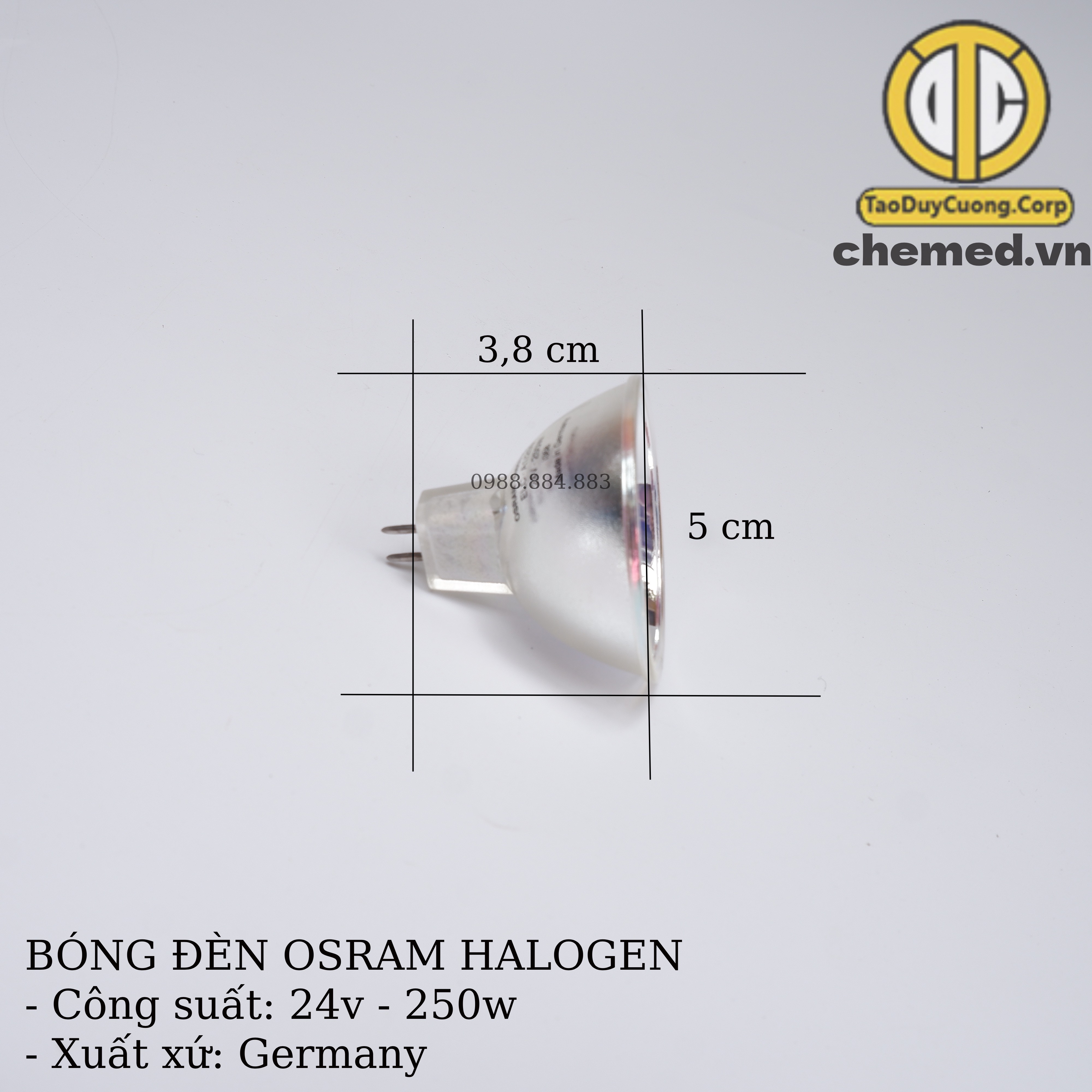 Bóng đèn kính hiển vi, nội soi tai mũi họng osram 24v-250w - germany