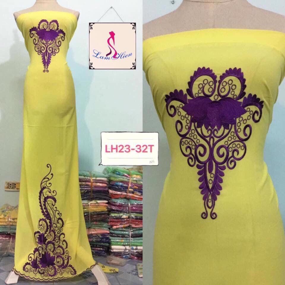 Vải áo dài thêu chân (230k giảm còn 159k/áo. to 169k) LH23