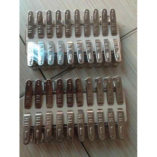 SET 20 KẸP QUẦN ÁO INOX