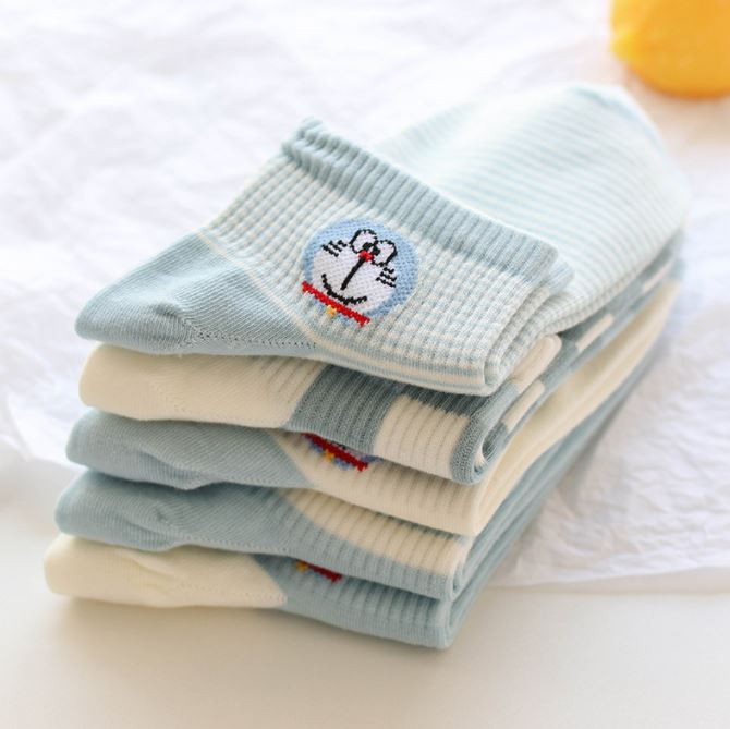 Set 10 Đôi Tất Vớ Nữ Ngắn Cổ Doremoon Siêu Đẹp