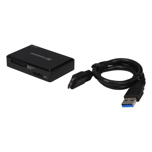 Đầu đọc thẻ 3.1 Transcend RDF8 Multi Card Reader - hỗ trợ 3 khe MicroSD/SD/CF (Đen) phụ kiện 1986