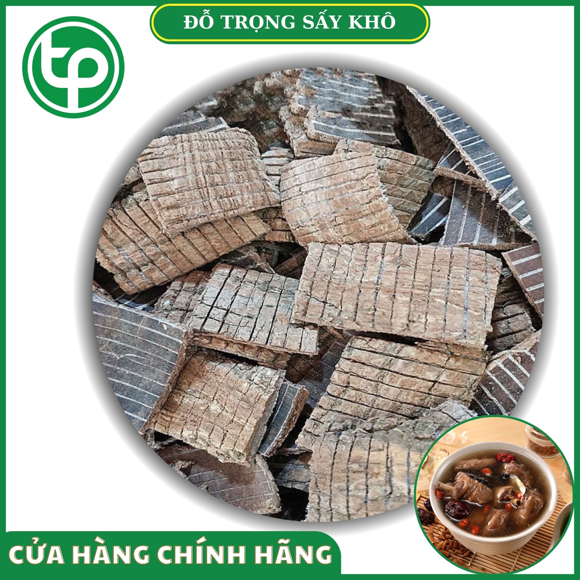 Đỗ trọng khô 500g - Thảo Dược Tấn Phát