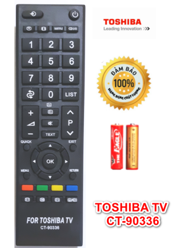 Bảng giá Điều khiển, remote Tivi Toshiba CT-90336 mới 100%