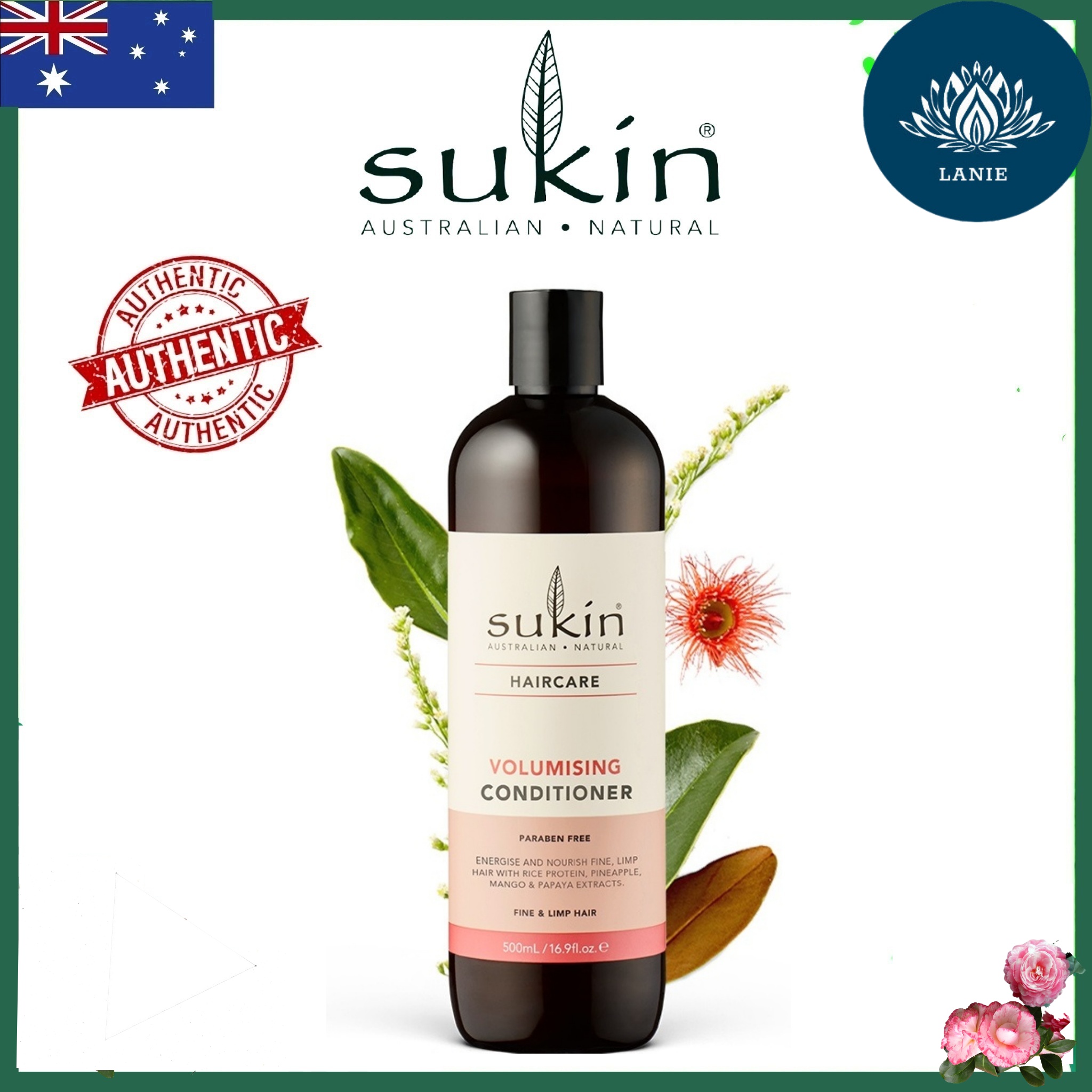 Dầu xả làm dày tóc Sukin Volumising Conditioner 500ml