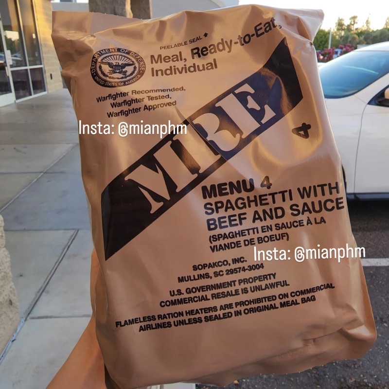 MRE Đồ ăn quân đội Mỹ ( Set A gồm Menu từ 1-12 )
