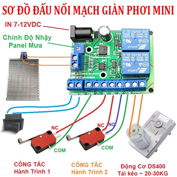 Bộ mạch giàn phơi thông minh