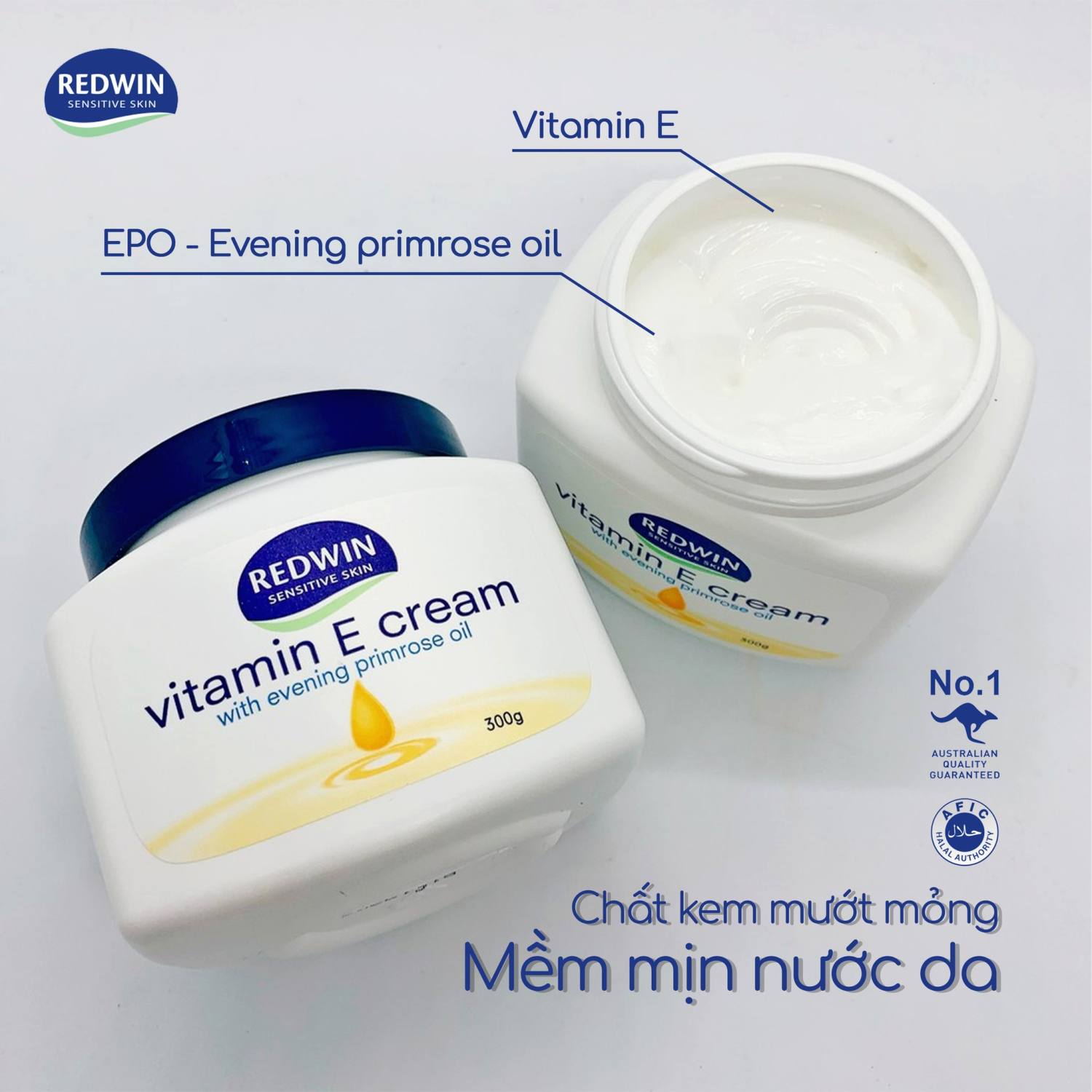 Kem dưỡng ẩm redwin vitamin e cream - kem dưỡng da redwin mềm mại, ẩm mịn