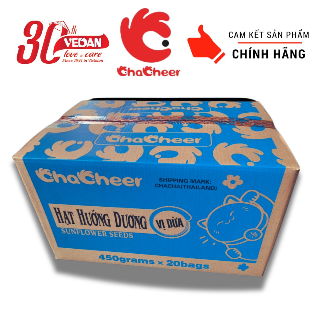 Thùng Hạt Hướng Dương CHACHEER Nhập Khẩu Nhiều Vị