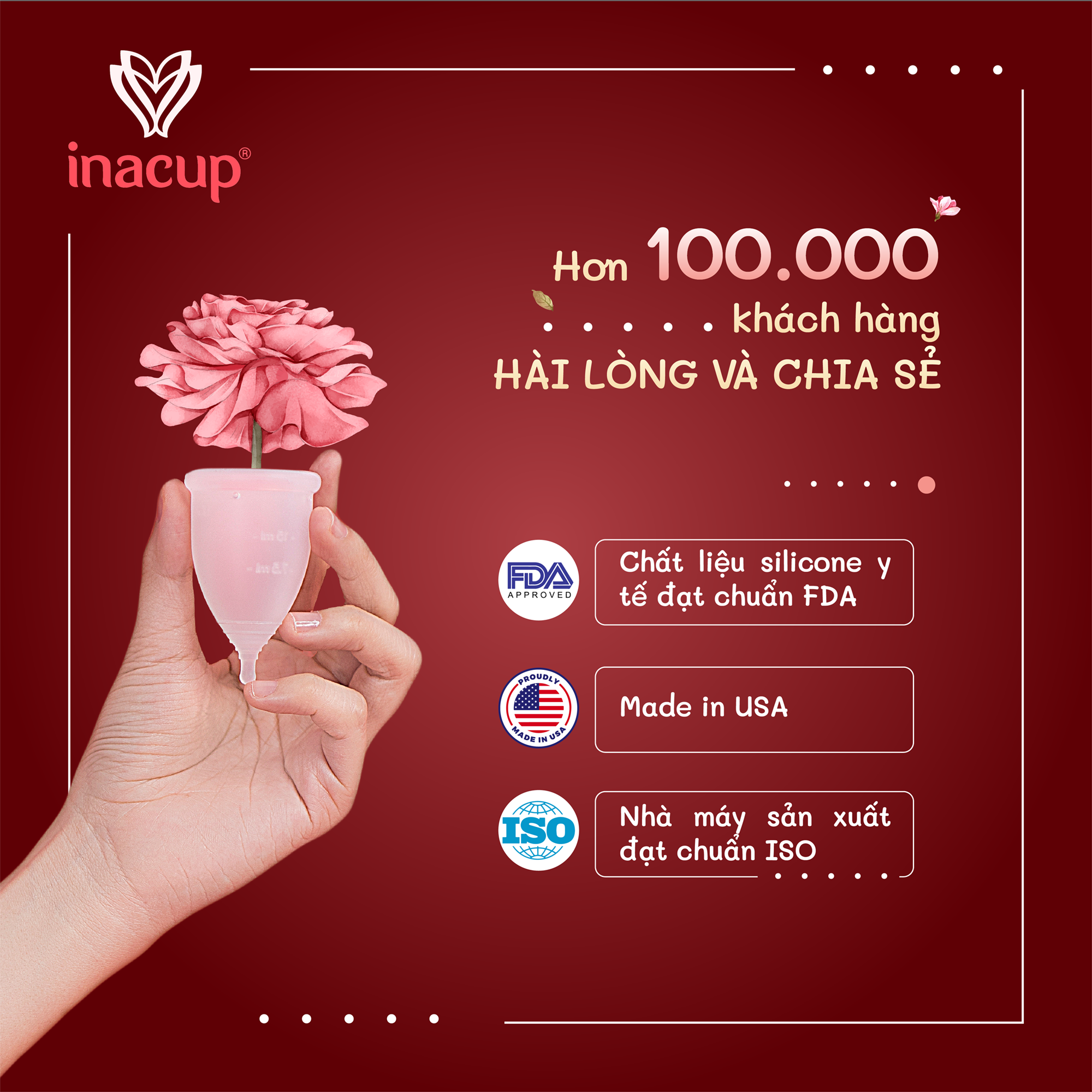 Cốc nguyệt san Inacup ( Size A : 4,2cm )