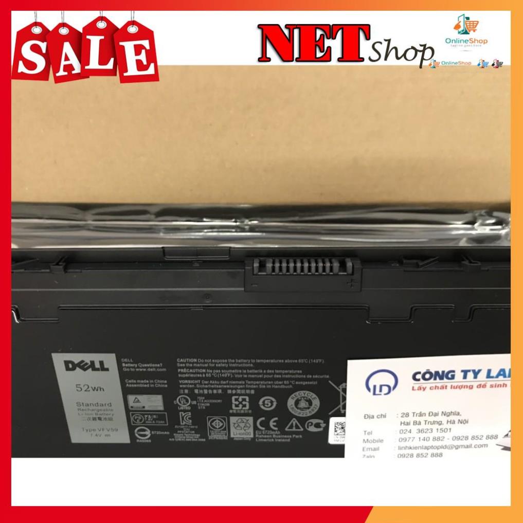 Pin Dell Original(52Wh) Latitude E7240 E7250 VFV59 (Battery)