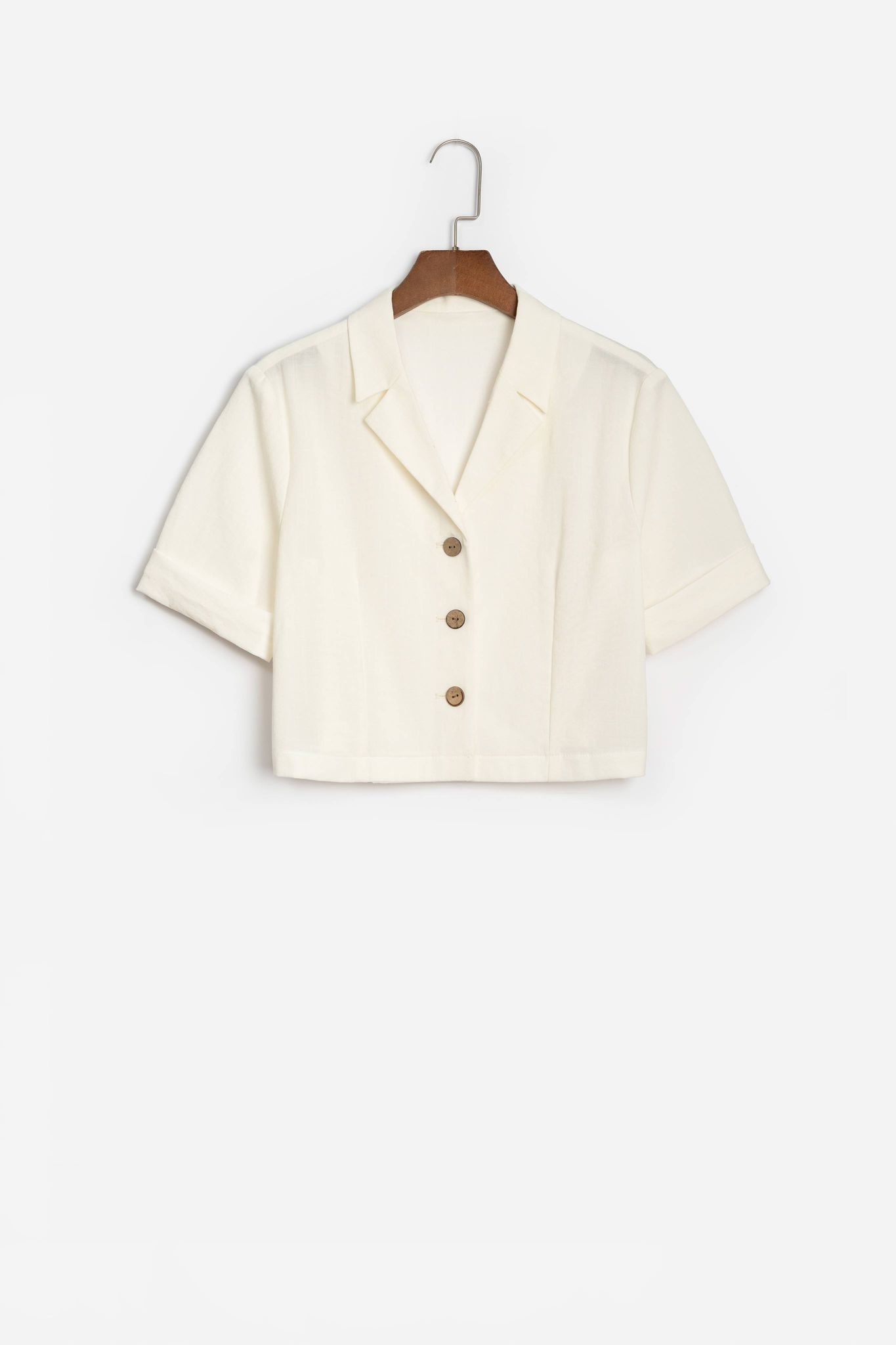 Áo 2 Ve Croptop Trắng[Madelen]