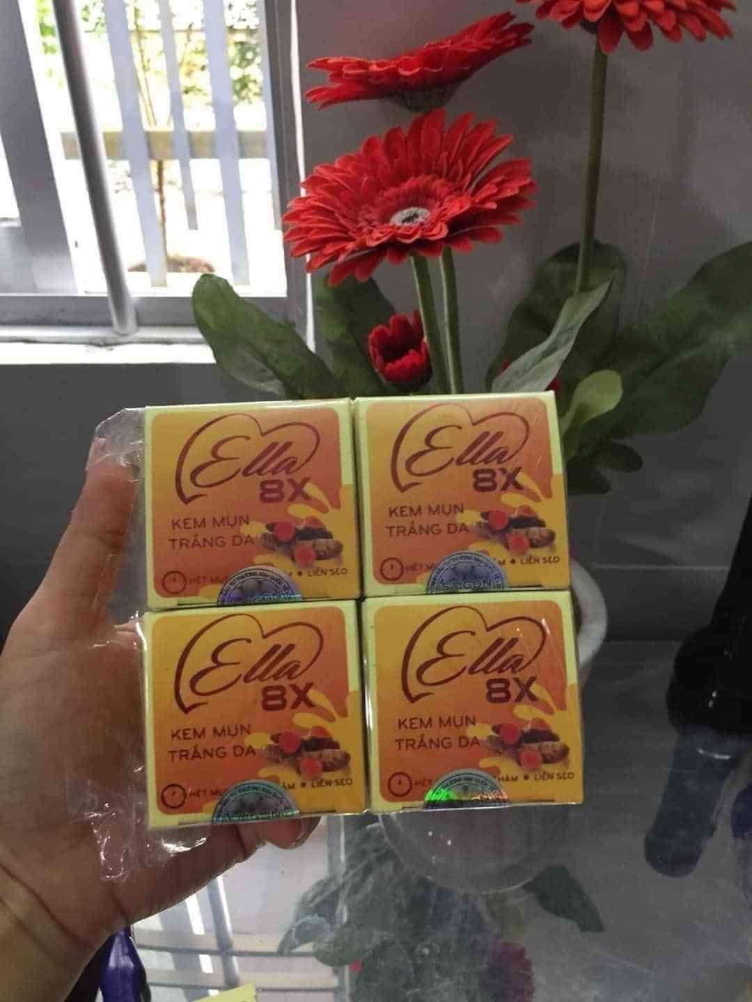 [HCM]Kem mụn trắng da Ella 8x