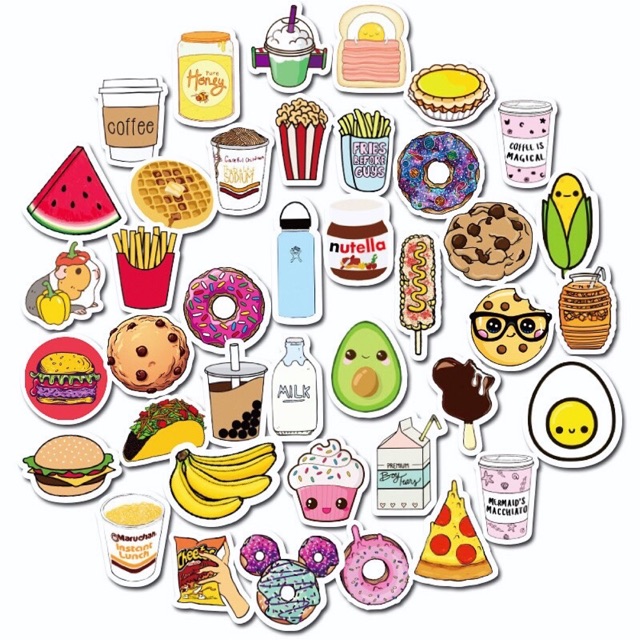 Nhắc đến đồ ăn dễ thương, chúng tôi không thể bỏ qua bộ sưu tập sticker đồ ăn cute của mình. Thiết kế tinh tế, đáng yêu và được làm từ những hình ảnh thật sự độc đáo, chắc chắn sẽ khiến bạn vô cùng thích thú! Hãy đến với chúng tôi và trải nghiệm thế giới đầy màu sắc này ngay thôi!