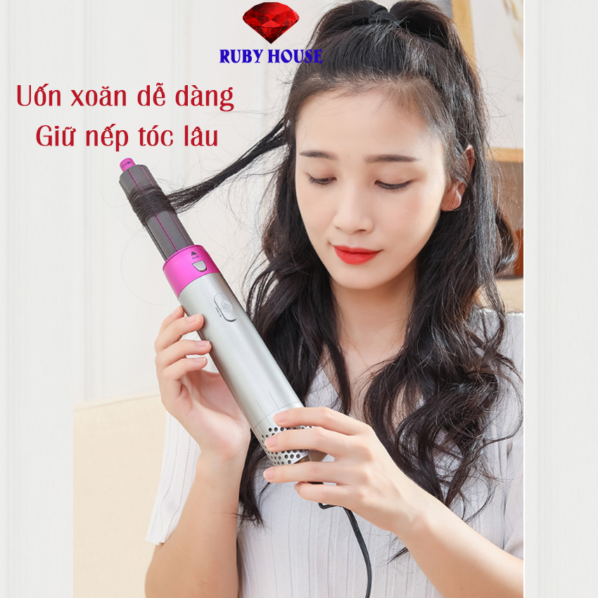 Máy làm tóc chuyên nghiệp 5in1 , 5 chức năng làm tóc , máy uốn xoăn tóc tự động 5in1, máy tạo kiểu tóc cao cấp 2022