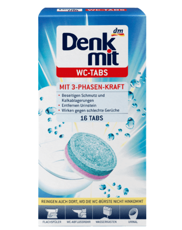 Viên thả bồn cầu vệ sinh diệt khuẩn Denkmit WC Tabs - 16 viên