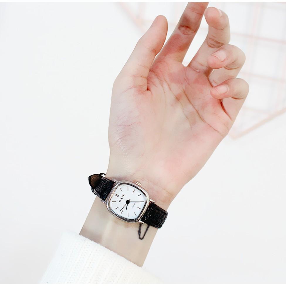 Đồng hồ nữ thanh lịch Rate DHR142 dây da cao cấp mặt vuông thời trang cực đẹp