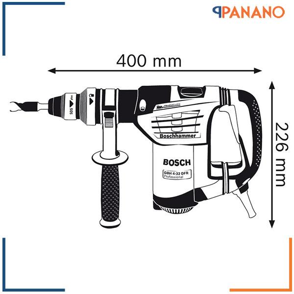 Máy khoan búa Bosch GBH 4-32 DFR Professional (Xanh)