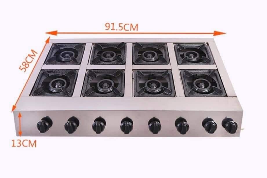 Bếp ga 8 họng - Bếp gas 8 lò - bếp gas 8 cửa sử dụng nấu mỳ cay, cơm niêu cao cấp