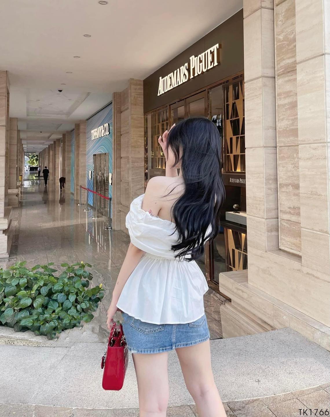 [Ảnh thật] Áo peplum trễ vai thun bo eo xinh xắn