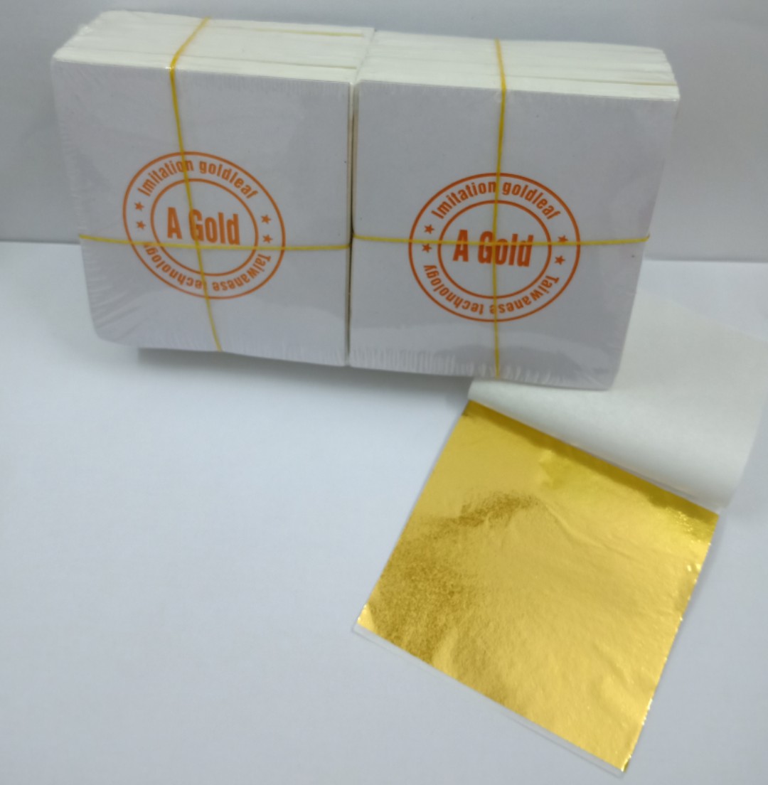 Set 1000 lá vàng dát vàng trang trí 9x9cm