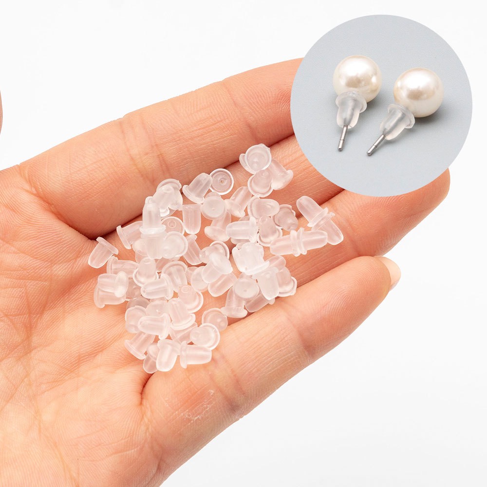 Chốt khuyên tai silicon TLEE B0147 - 10 cái