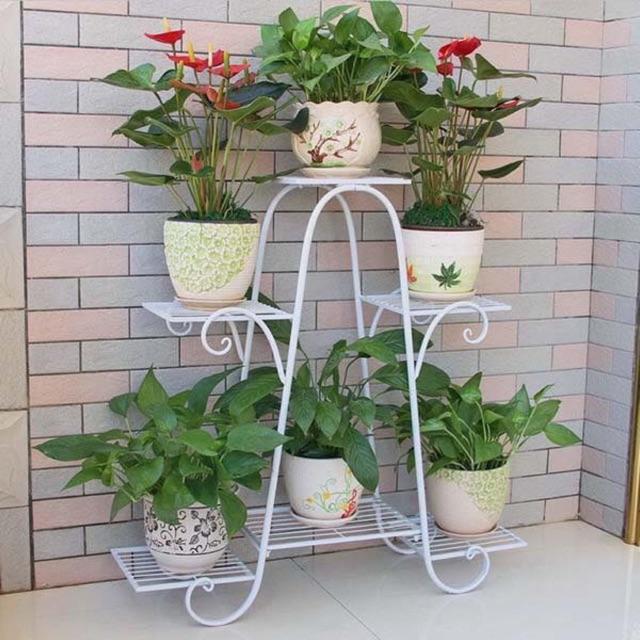 Kệ sắt để chậu hoa, cây cảnh 6 tầng